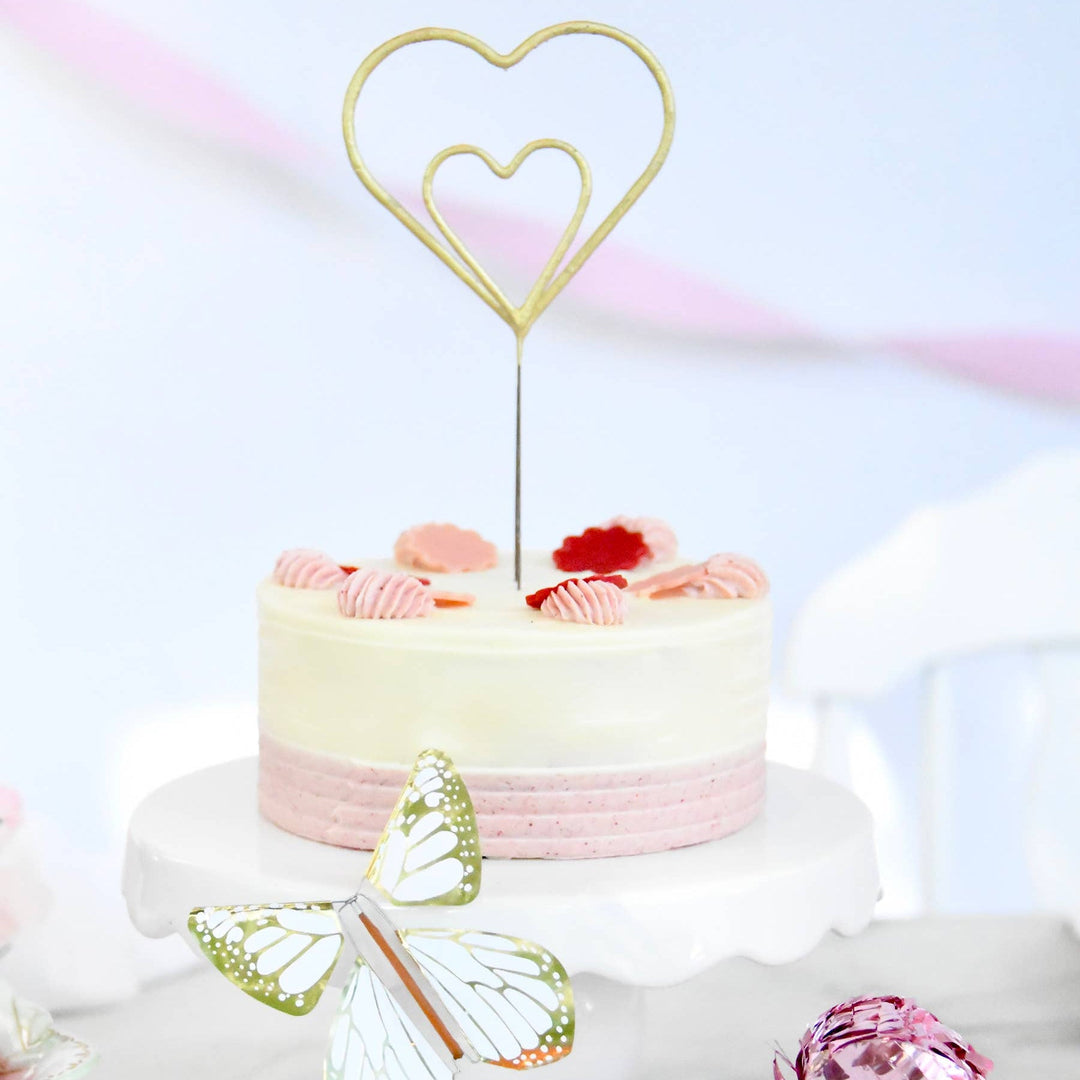 GRANDE GOLD HEART SPARKLER WAND TOPS Malibu Birthday Candles & Sparklers GRANDE GOLD HEART SPARKLER WAND Bonjour Fete - Party Supplies