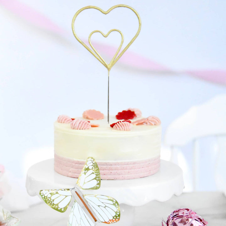 GRANDE GOLD HEART SPARKLER WAND TOPS Malibu Birthday Candles & Sparklers GRANDE GOLD HEART SPARKLER WAND Bonjour Fete - Party Supplies