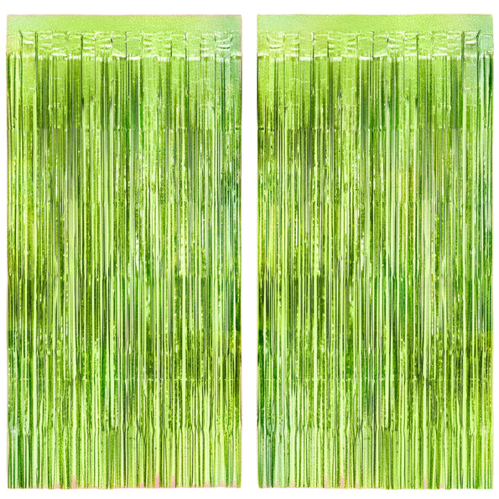 LIME GREEN FOIL CURTAINS xo, Fetti Photobooth & Signage LIME GREEN FOIL CURTAINS Bonjour Fete - Party Supplies