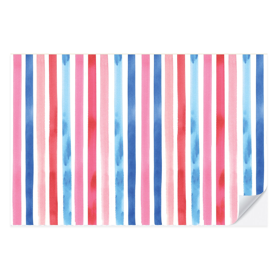 Americana Stripe Placemat Pad Cami Monet Placemats Americana Stripe Placemat Pad Bonjour Fete - Party Supplies