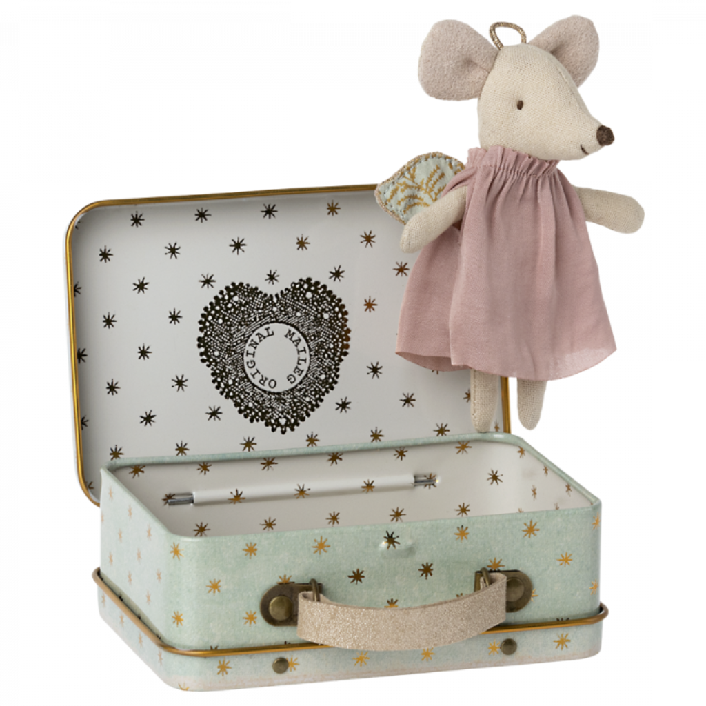 Angel Mouse In Suitcase Bonjour Fete Party Supplies Dolls & Stuffed Animals