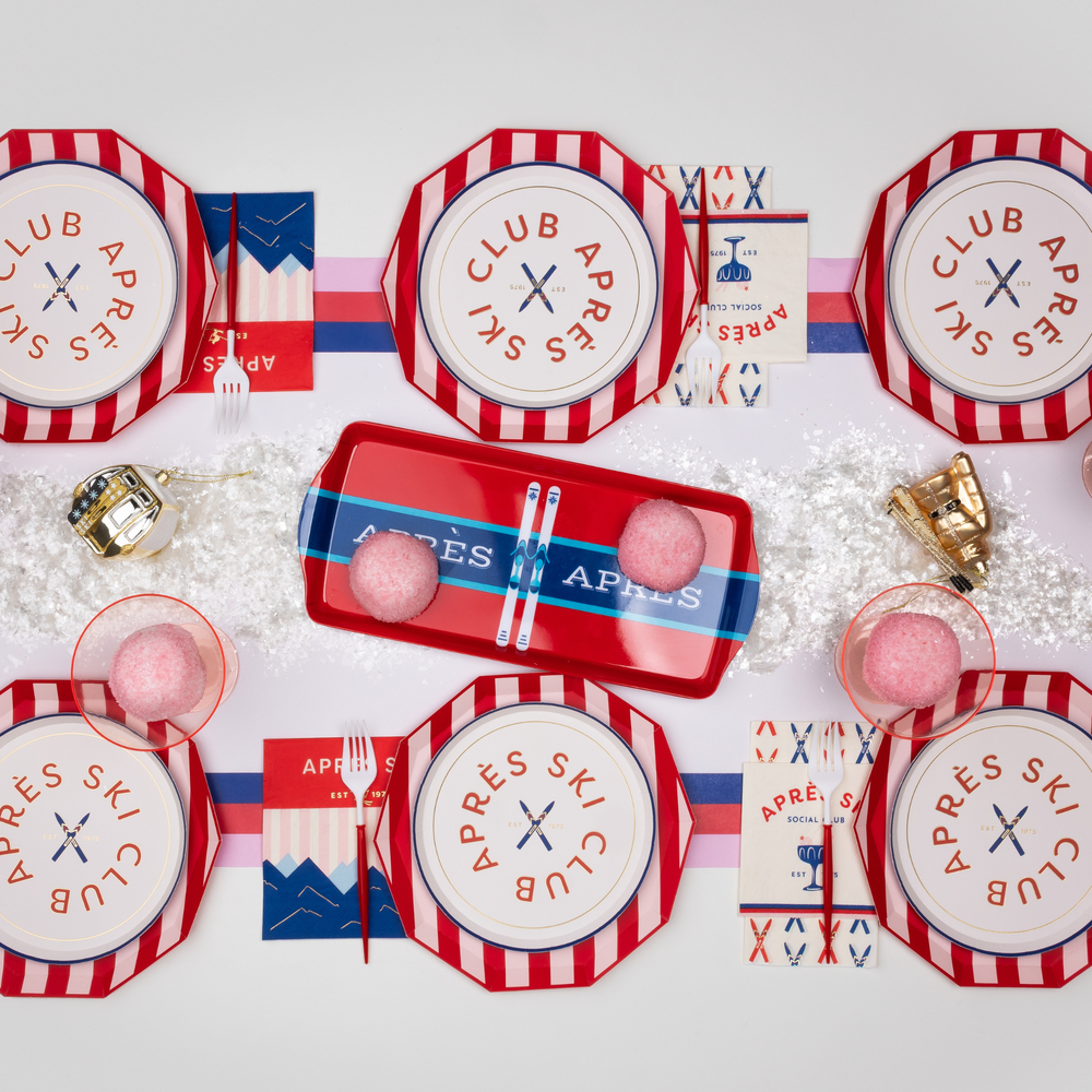 APRES SKI COCKTAIL NAPKINS Bonjour Fete Napkins Apres Ski Cocktail Napkins - Bar Napkins for Post-Skiing Gatherings Bonjour Fete - Party Supplies