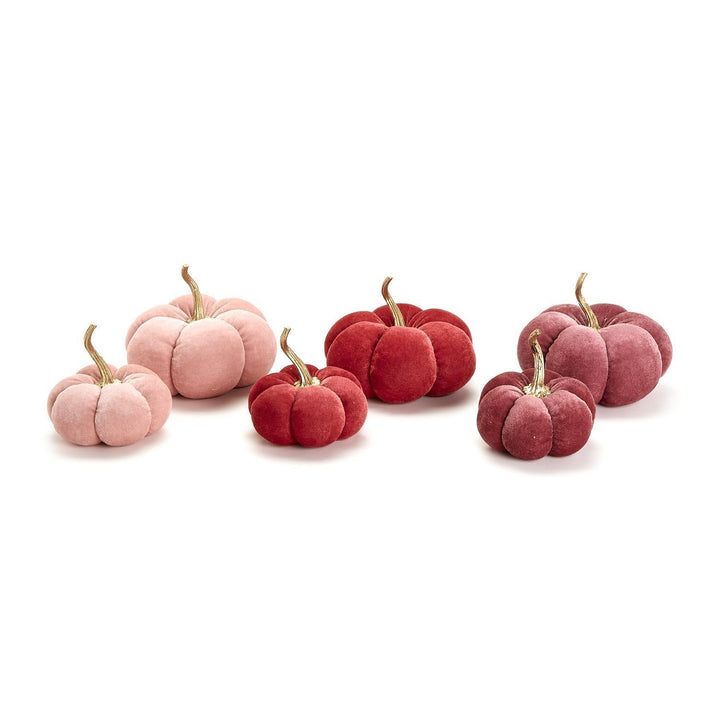 AUTUMN BLUSH PLUSH PUMPKIN SET Two's Company Thanksgiving Home Decor Bonjour Fete - Party Supplies