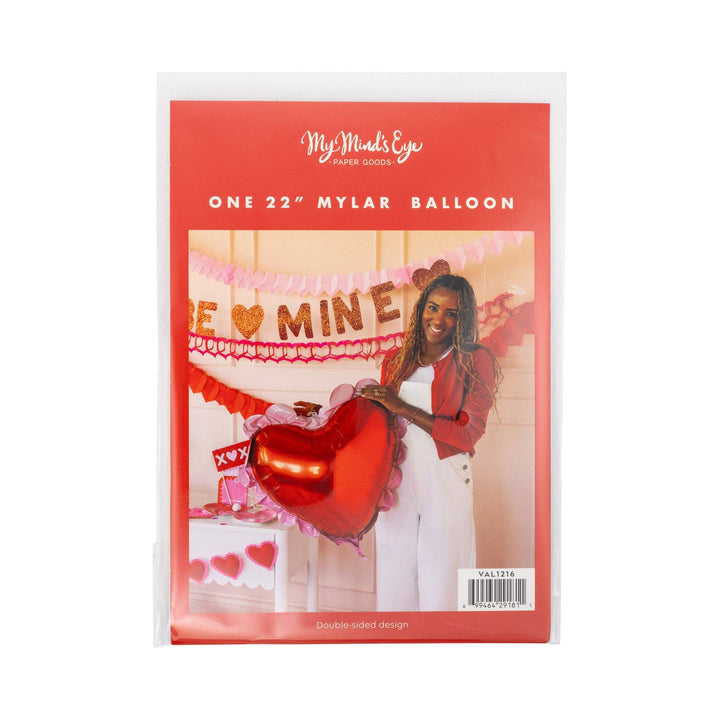 VAL1216 - Scalloped Heart Mylar Balloon My Mind’s Eye VAL1216 - Scalloped Heart Mylar Balloon Bonjour Fete - Party Supplies