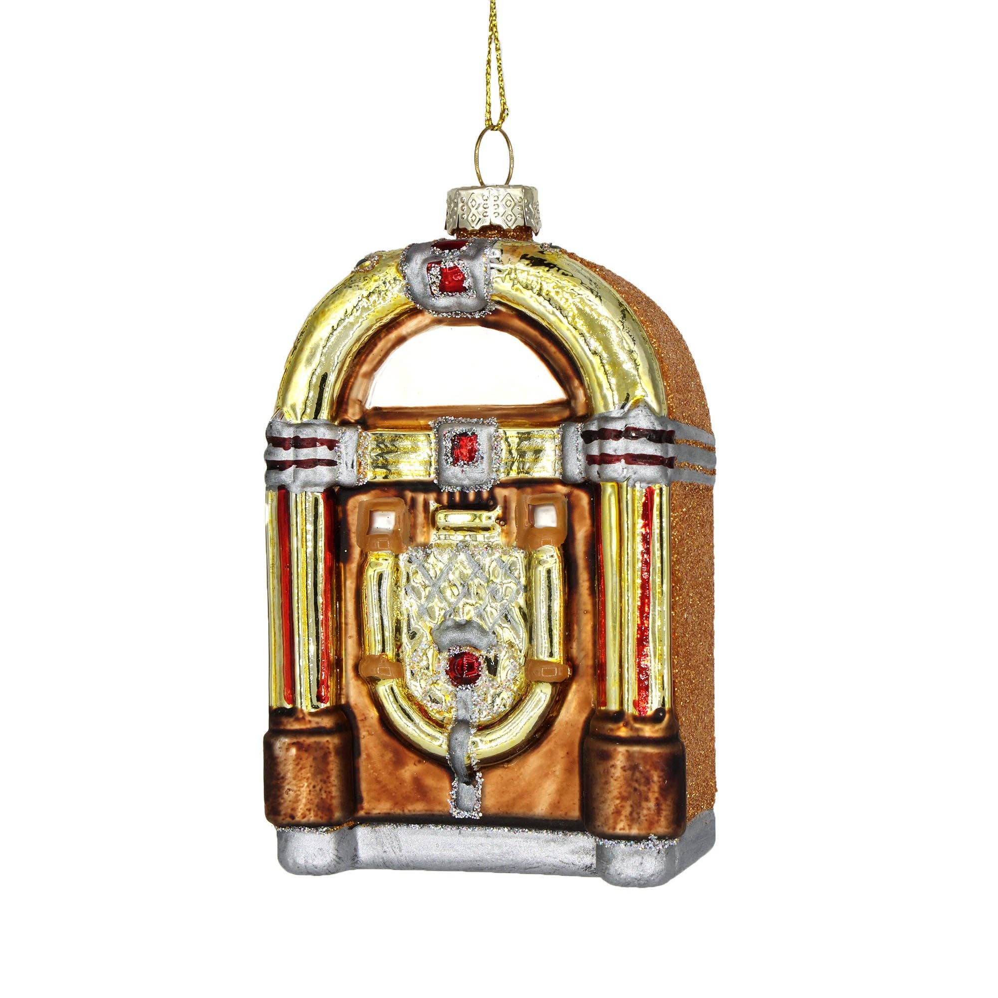 Vintage Jukebox Glass Ornament