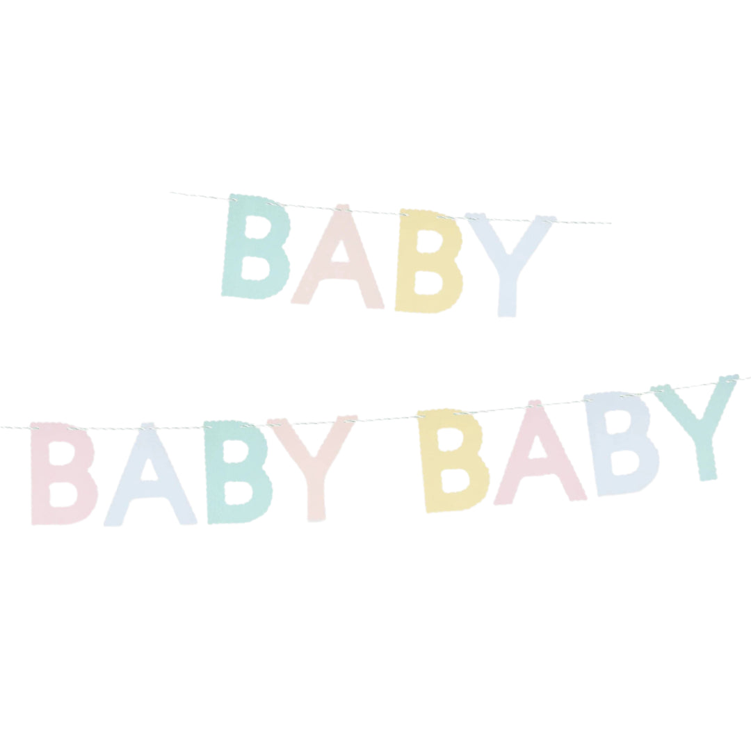 Scallop Edge Baby Garland Meri Meri Scallop Edge Baby Garland Bonjour Fete - Party Supplies