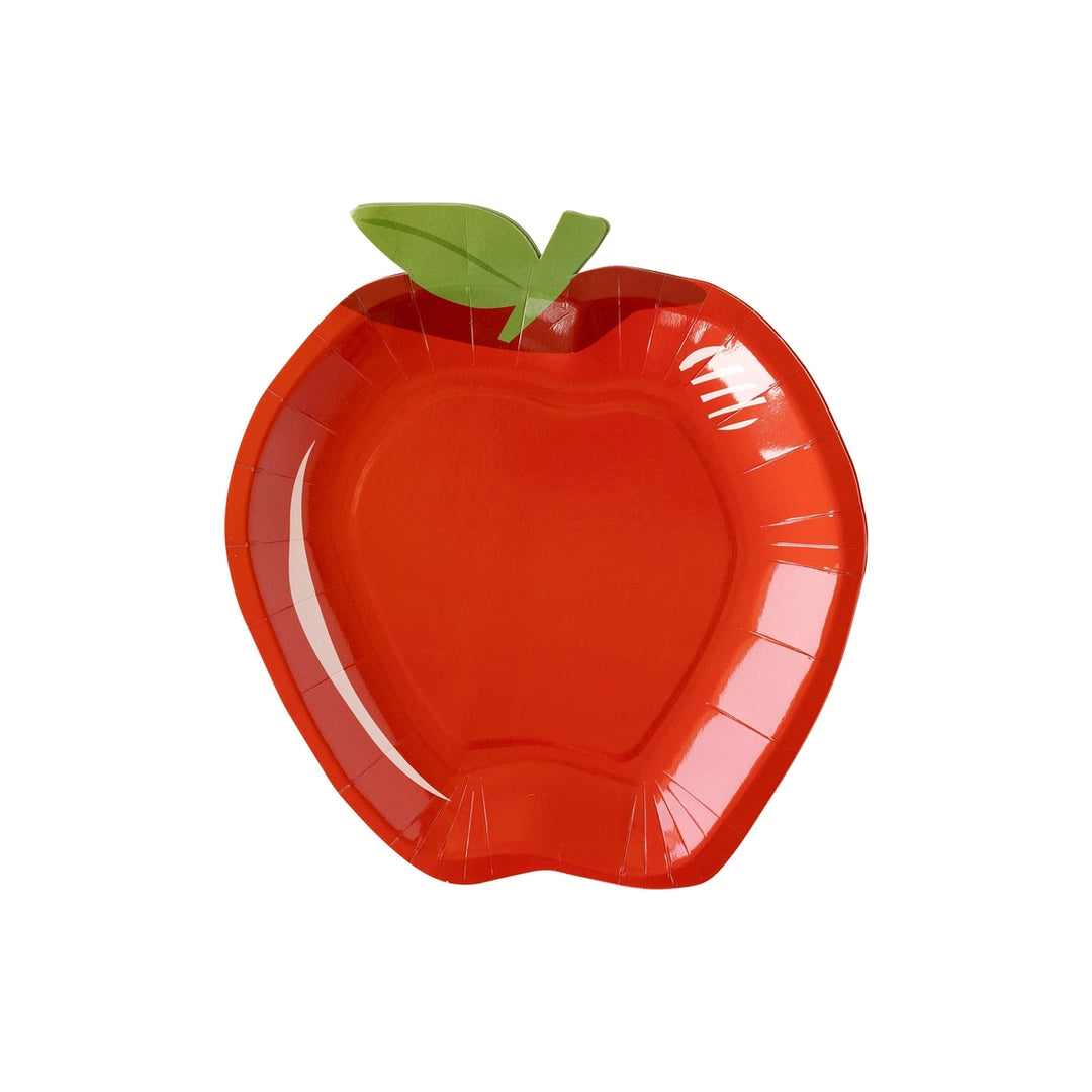 APPLE SHAPED PLATES My Mind’s Eye Back to School Bonjour Fete - Party Supplies