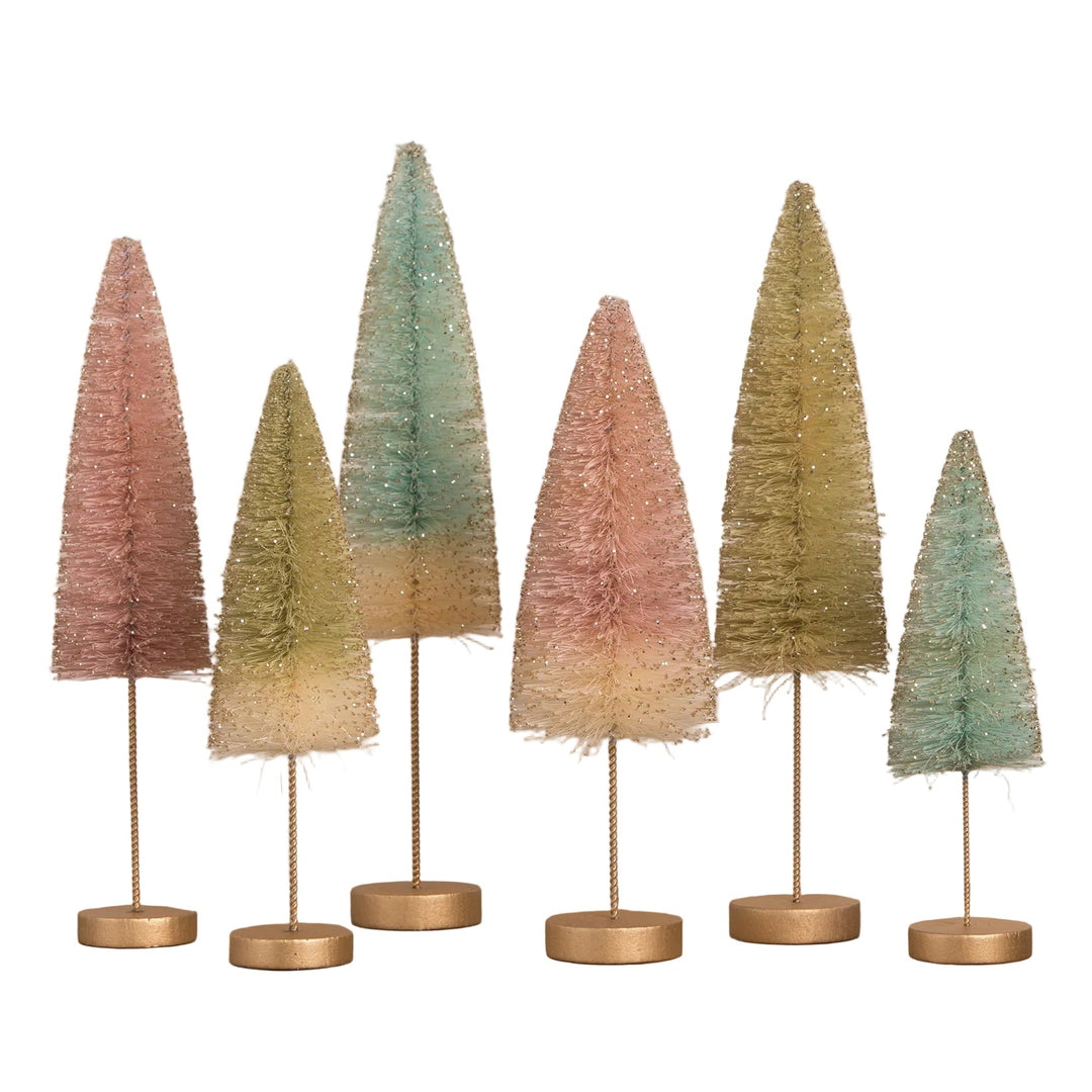 Pastel Forest Bottle Brush Trees S6 Bethany Lowe Designs, Inc. Pastel Forest Bottle Brush Trees S6 Bonjour Fete - Party Supplies