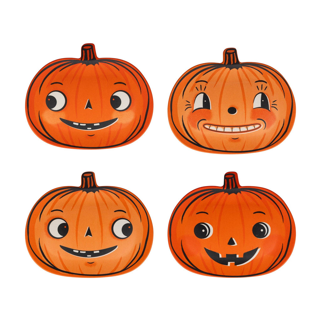 VINTAGE PUMPKIN BAMBOO PLATES My Mind’s Eye Halloween Party Supplies VINTAGE PUMPKIN BAMBOO PLATES Bonjour Fete - Party Supplies