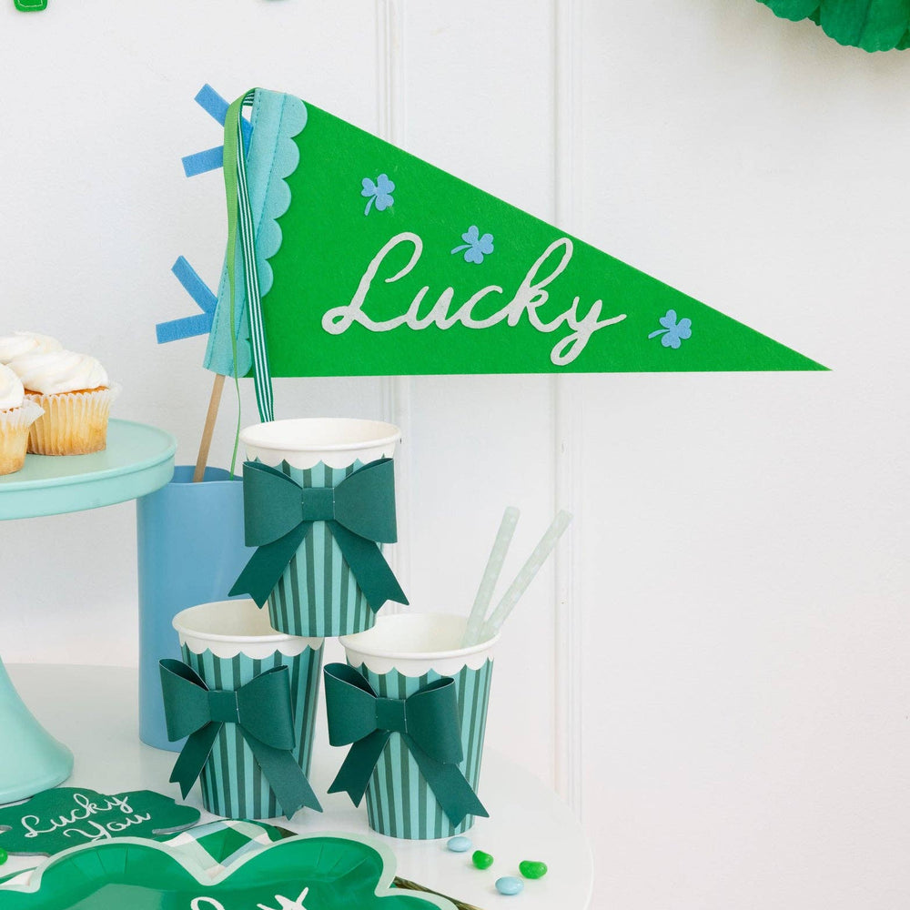 SPD1215 - Lucky Felt Pennant My Mind’s Eye SPD1215 - Lucky Felt Pennant Bonjour Fete - Party Supplies