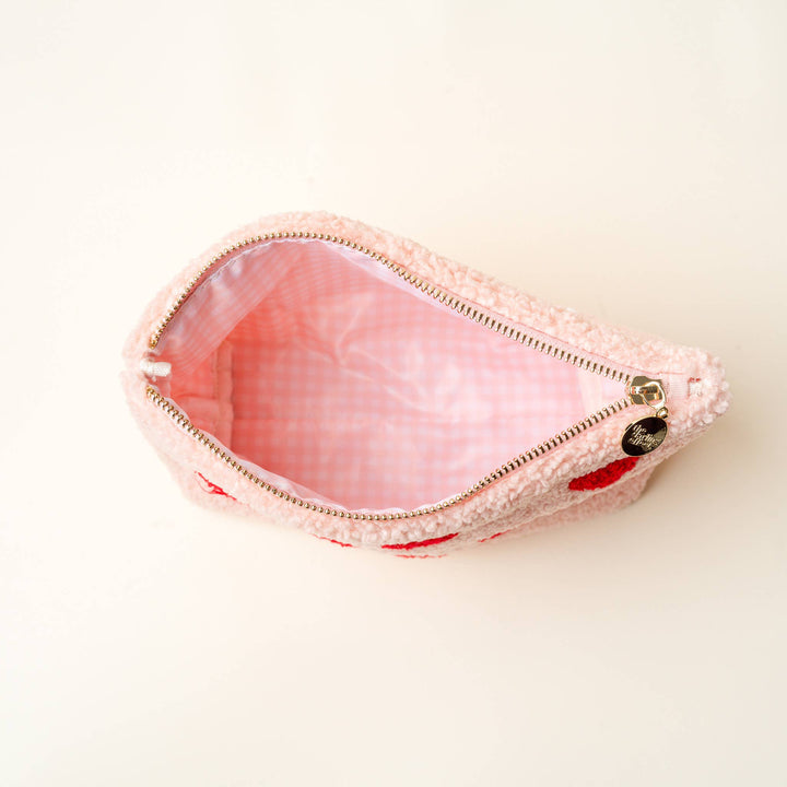 PINK & RED HEARTS TEDDY POUCH The Darling Effect PINK & RED HEARTS TEDDY POUCH Bonjour Fete - Party Supplies