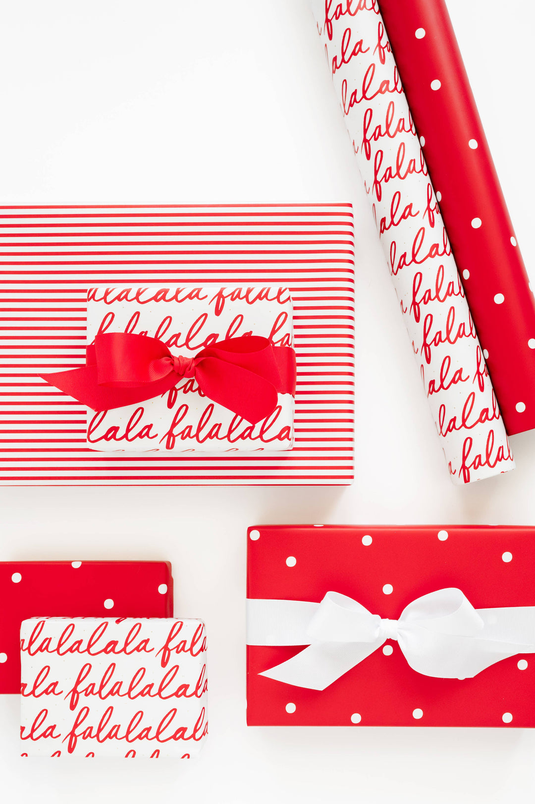 Holiday Gift Wrap, Red Falalalala Sugar Paper Holiday Gift Wrap, Red Falalalala Bonjour Fete - Party Supplies