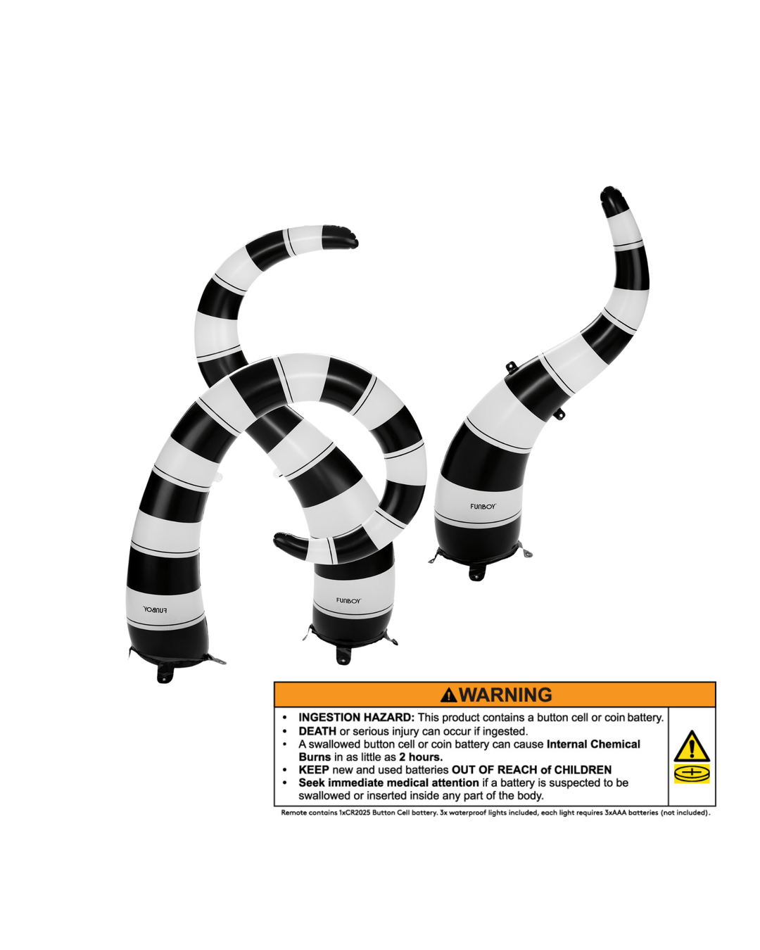INFLATABLE HALLOWEEN LAWN SNAKE Funboy Halloween Decor INFLATABLE HALLOWEEN LAWN SNAKE Bonjour Fete - Party Supplies
