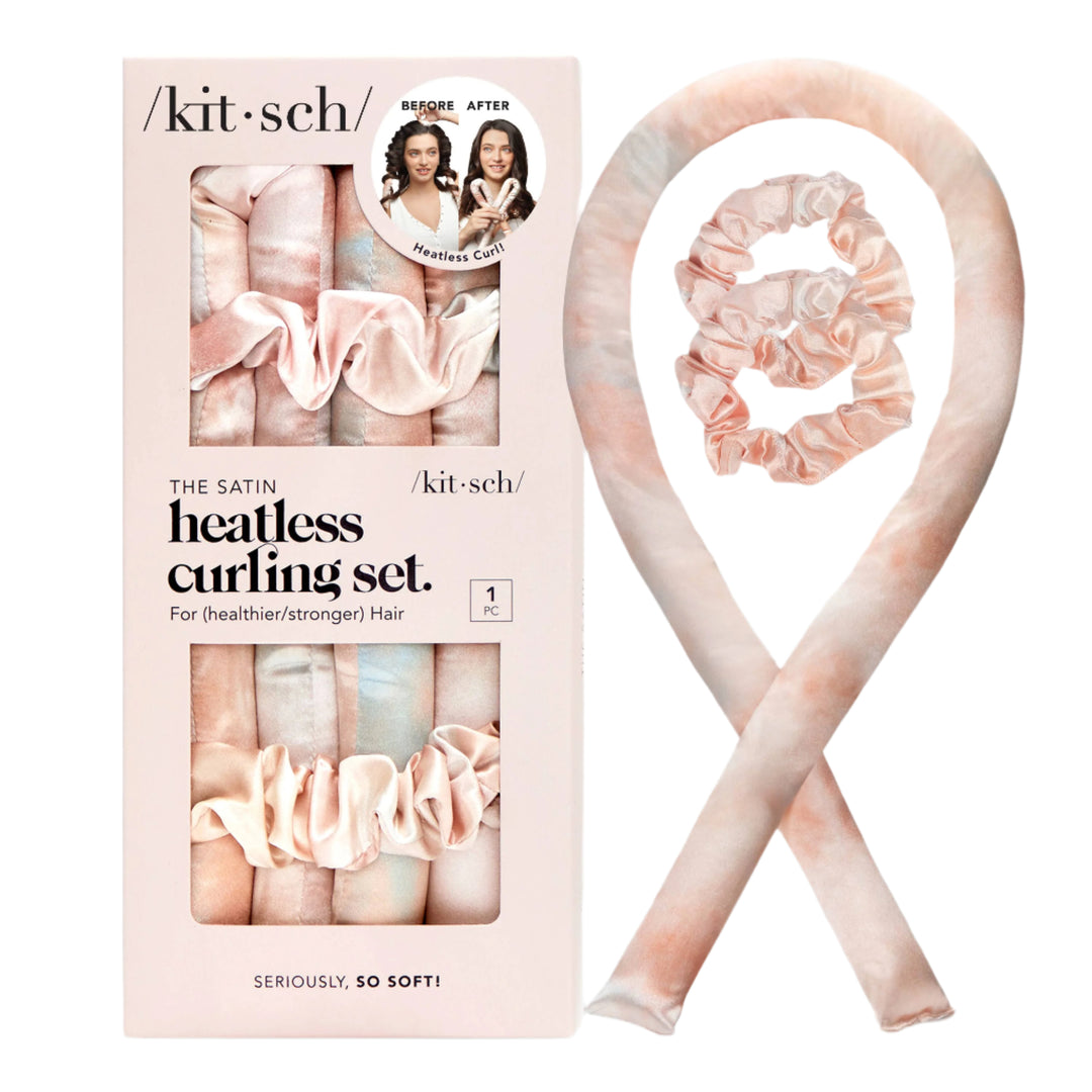 Satin Heatless Curling Set - Sunset Tie Dye KITSCH Satin Heatless Curling Set - Sunset Tie Dye Bonjour Fete - Party Supplies