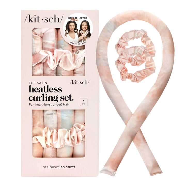Satin Heatless Curling Set - Sunset Tie Dye KITSCH Satin Heatless Curling Set - Sunset Tie Dye Bonjour Fete - Party Supplies