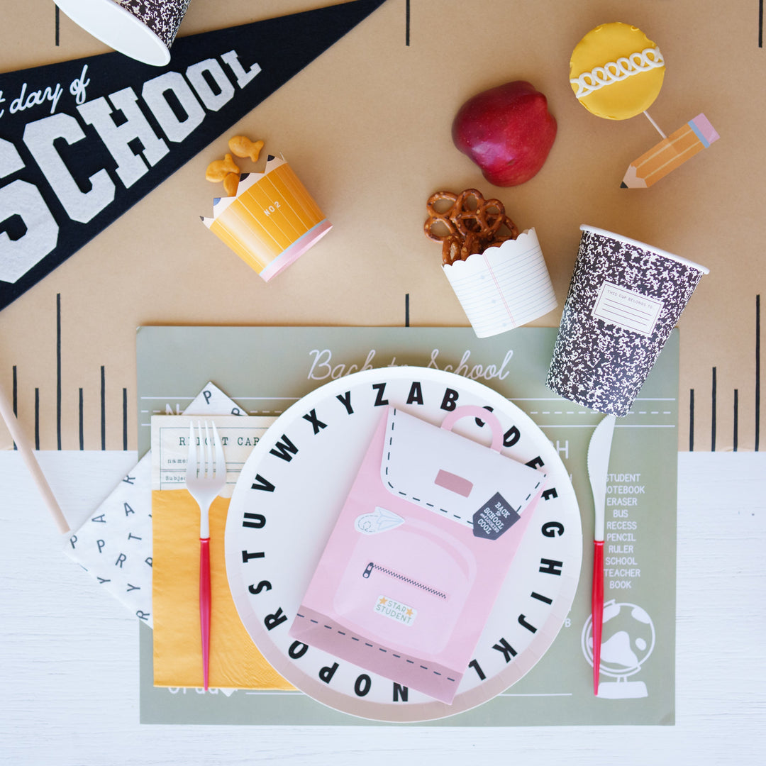 SCHOOL DAYS ABC LARGE PLATES Jollity & Co. + Daydream Society Bonjour Fete - Party Supplies