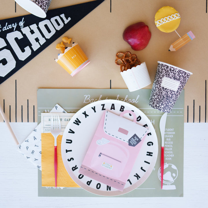 SCHOOL DAYS ABC LARGE PLATES Jollity & Co. + Daydream Society Bonjour Fete - Party Supplies