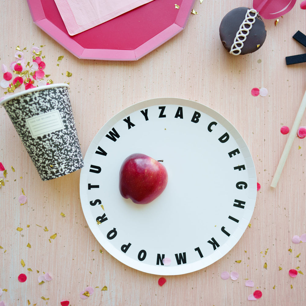 SCHOOL DAYS ABC LARGE PLATES Jollity & Co. + Daydream Society Bonjour Fete - Party Supplies