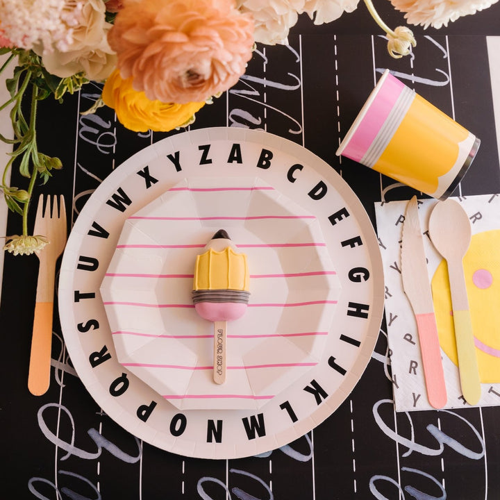 SCHOOL DAYS ABC LARGE PLATES Jollity & Co. + Daydream Society Bonjour Fete - Party Supplies