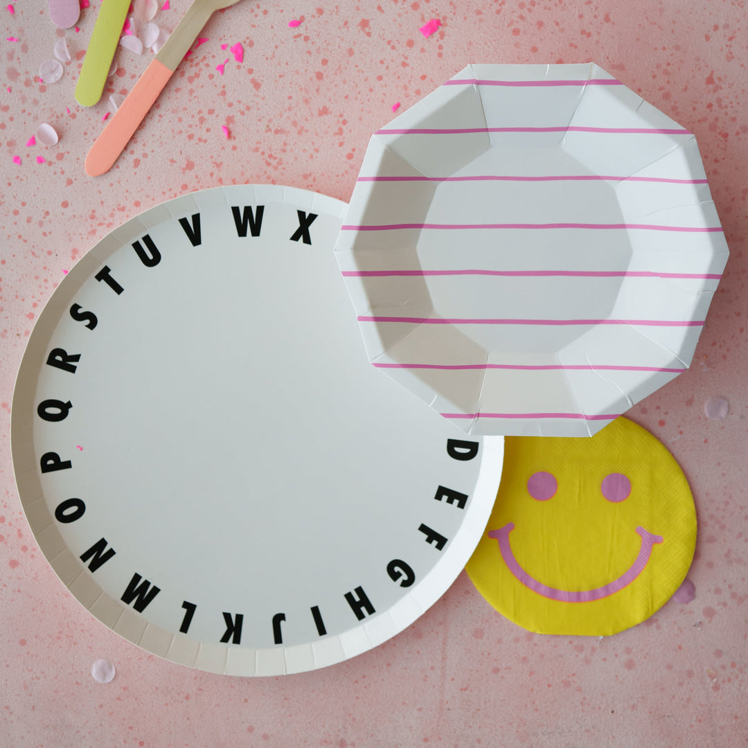 SCHOOL DAYS ABC LARGE PLATES Jollity & Co. + Daydream Society Bonjour Fete - Party Supplies
