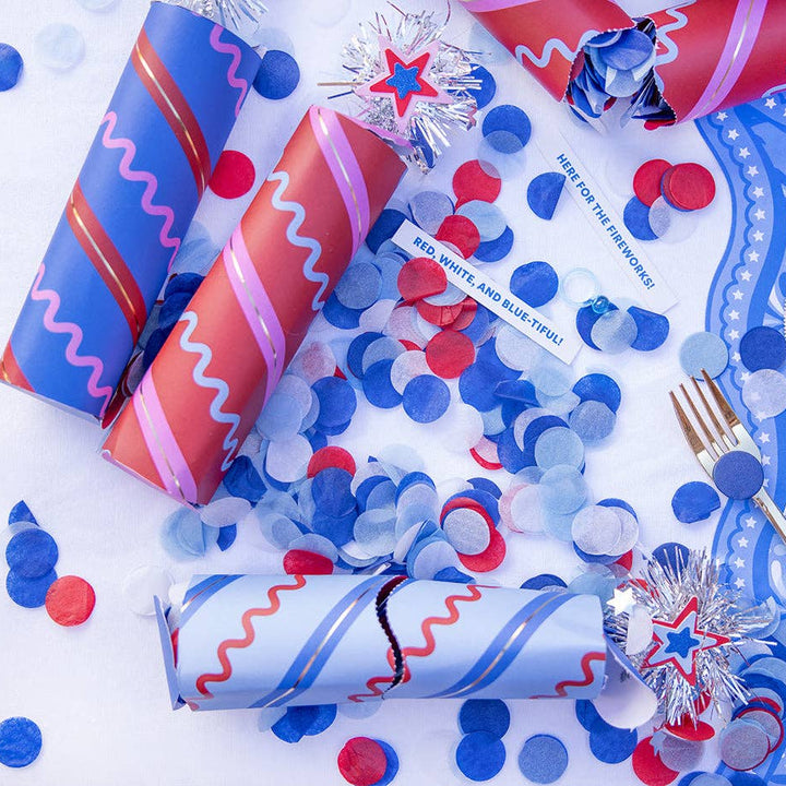 Star-Spangled Surprise Firecracker Crackers Packed Party Star-Spangled Surprise Firecracker Crackers Bonjour Fete - Party Supplies