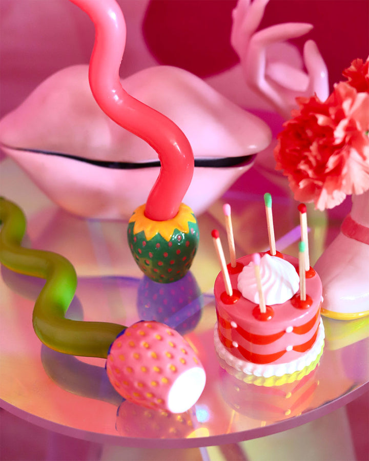 Candle Holder Set - Strawberries ban.do candle holder Candle Holder Set - Strawberries Bonjour Fete - Party Supplies