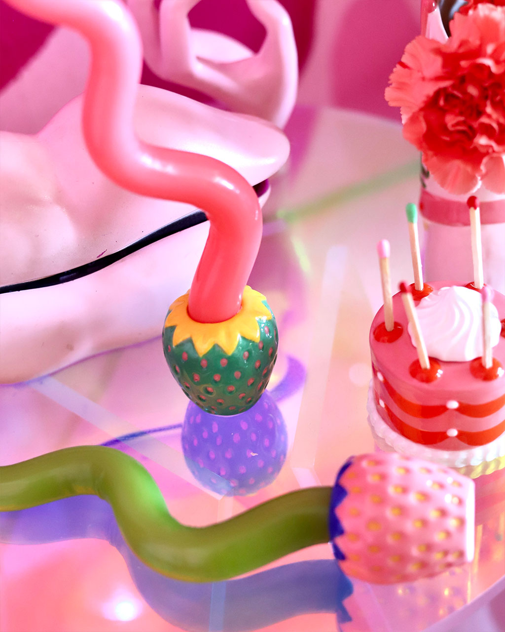 Candle Holder Set - Strawberries ban.do candle holder Candle Holder Set - Strawberries Bonjour Fete - Party Supplies