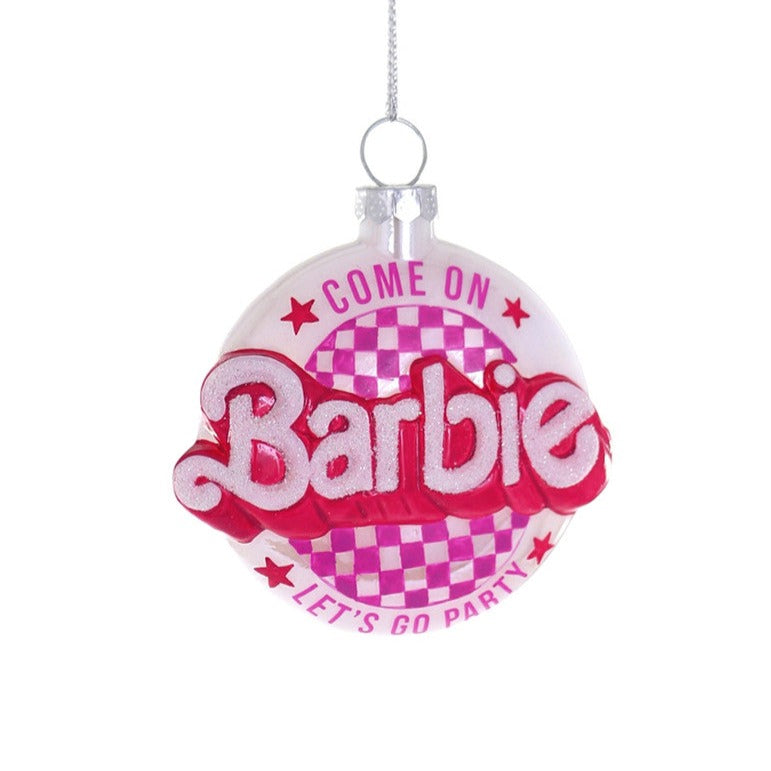 BARBIE PARTY GLASS ORNAMENT BY CODY FOSTER Cody Foster Co. Bonjour Fete - Party Supplies