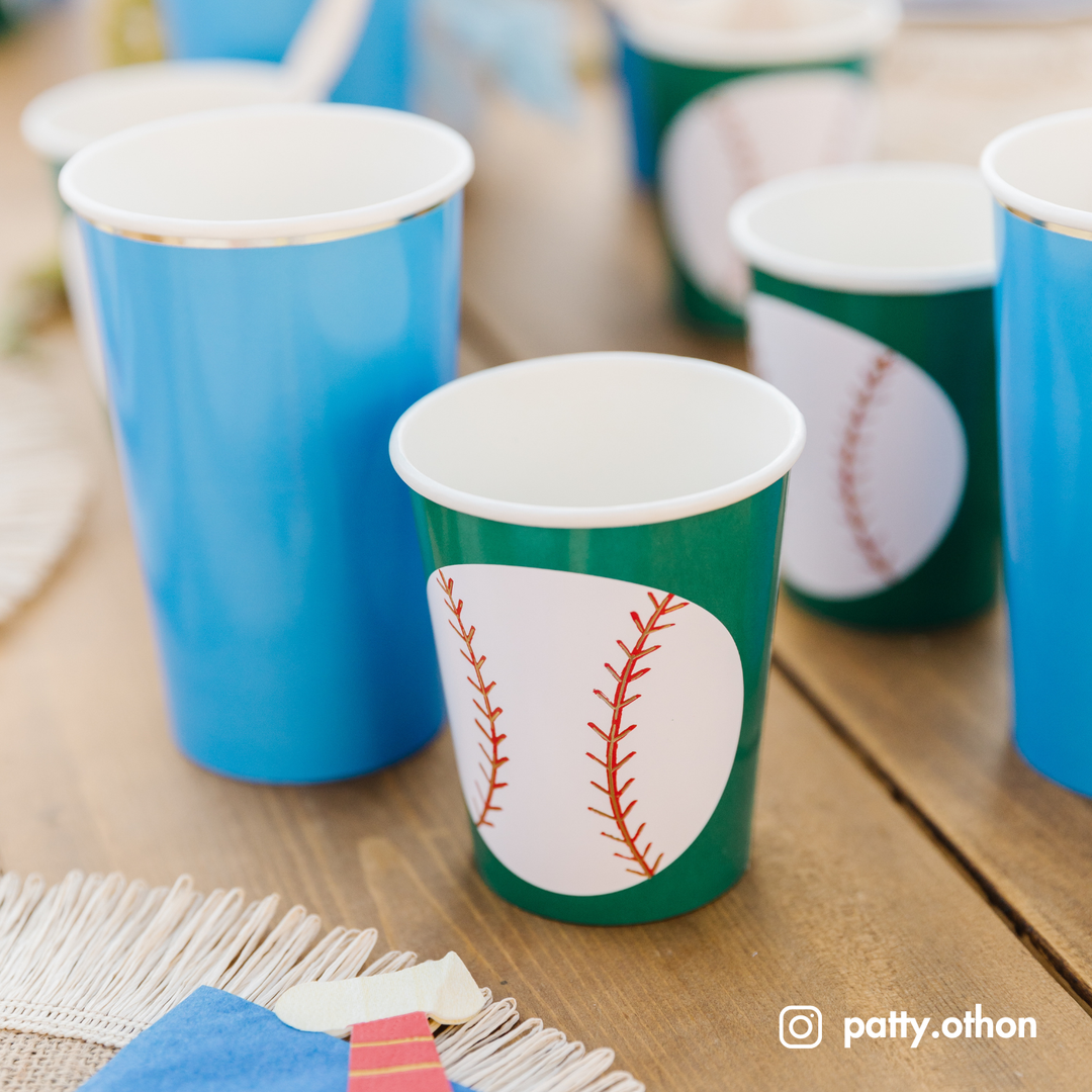 BASEBALL CUPS Meri Meri Cups Bonjour Fete - Party Supplies