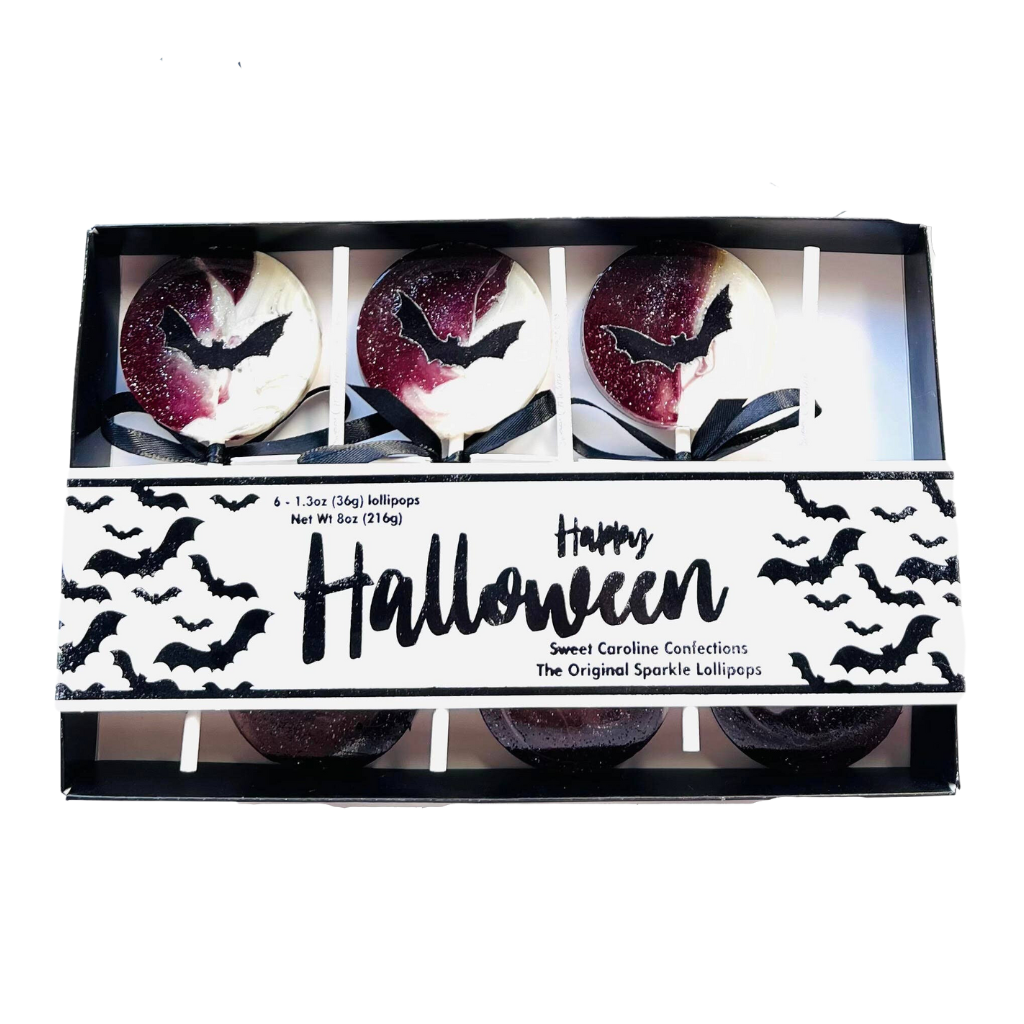 BAT BERRY FLAVORED LOLLIPOP BOX Sweet Caroline Confections Halloween Candy Bonjour Fete - Party Supplies