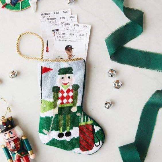 CHRISTMAS BIRDIE GOLFING NUTCRACKER BAUBLE STOCKING Bauble Stockings Bauble Stockings Bonjour Fete - Party Supplies