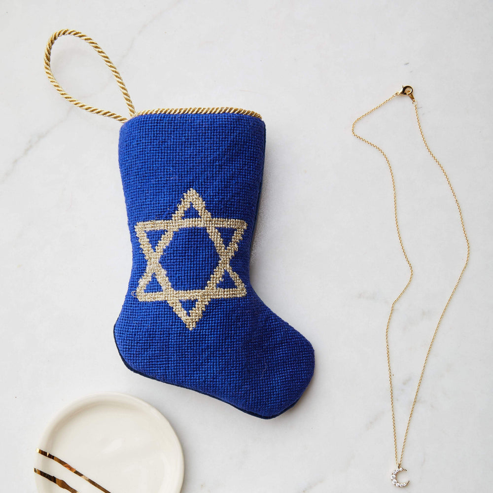 STAR OF DAVID BAUBLE STOCKING Bauble Stockings Bauble Stockings Bonjour Fete - Party Supplies