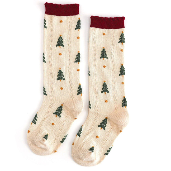 Tree Farm Scalloped Knee Socks: 0-6 MONTHS Little Stocking Co. Tree Farm Scalloped Knee Socks: 0-6 MONTHS Bonjour Fete - Party Supplies