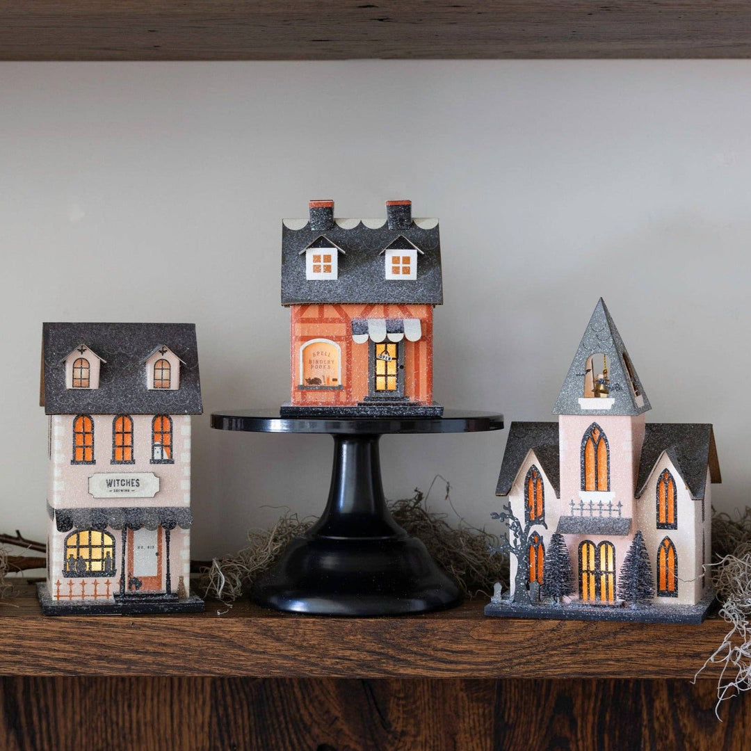 SPELL BINDERY HAUNTED VILLAGE HOUSE My Mind’s Eye Halloween Home Decor Bonjour Fete - Party Supplies
