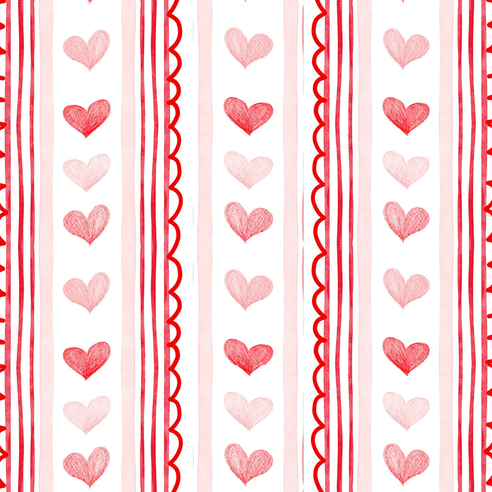 Hearts & Stripes Gift Wrap  JOSIL Paperie & Gift Hearts & Stripes Gift Wrap  Bonjour Fete - Party Supplies