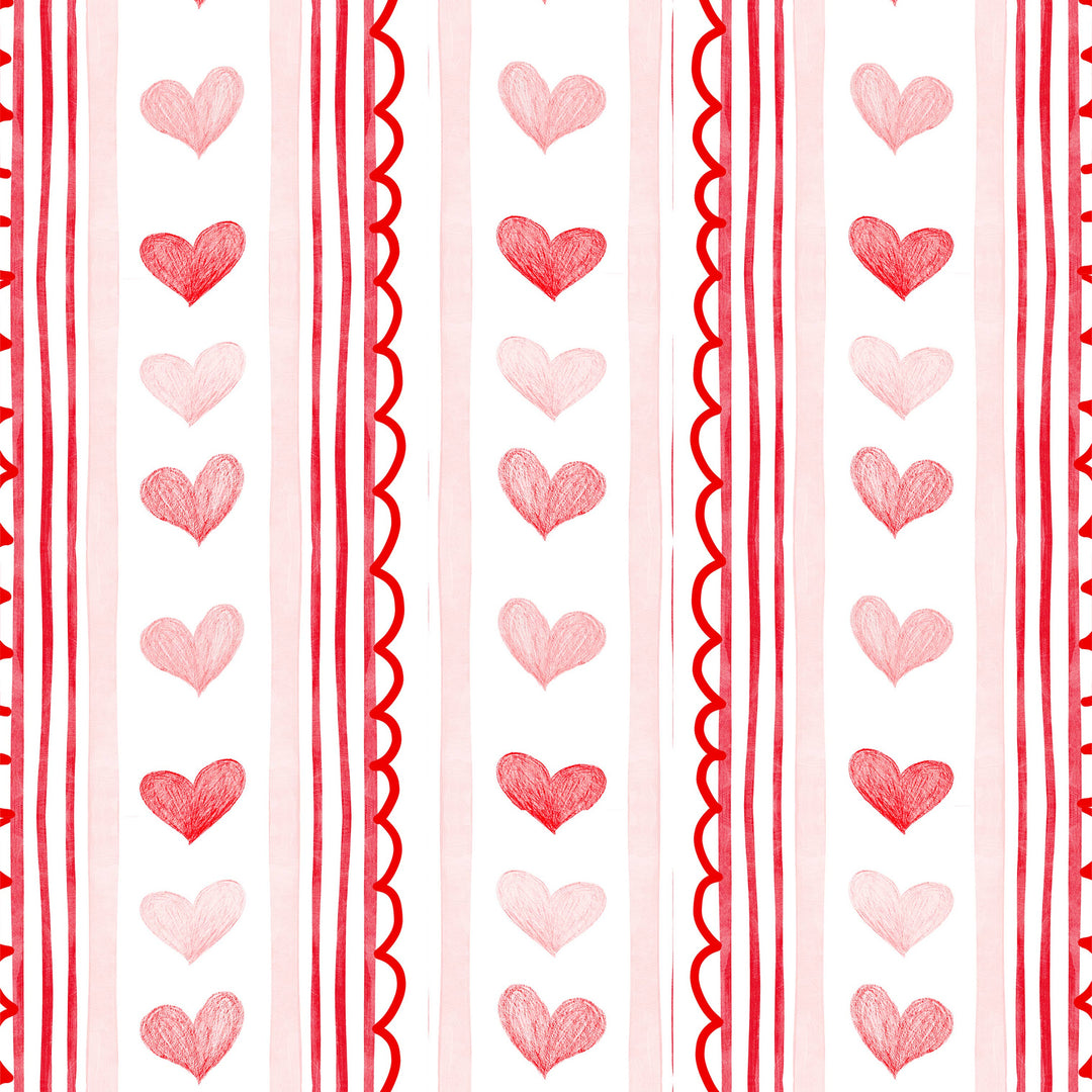 Hearts & Stripes Gift Wrap  JOSIL Paperie & Gift Hearts & Stripes Gift Wrap  Bonjour Fete - Party Supplies