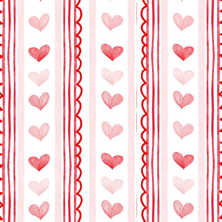 Hearts & Stripes Gift Wrap  JOSIL Paperie & Gift Hearts & Stripes Gift Wrap  Bonjour Fete - Party Supplies