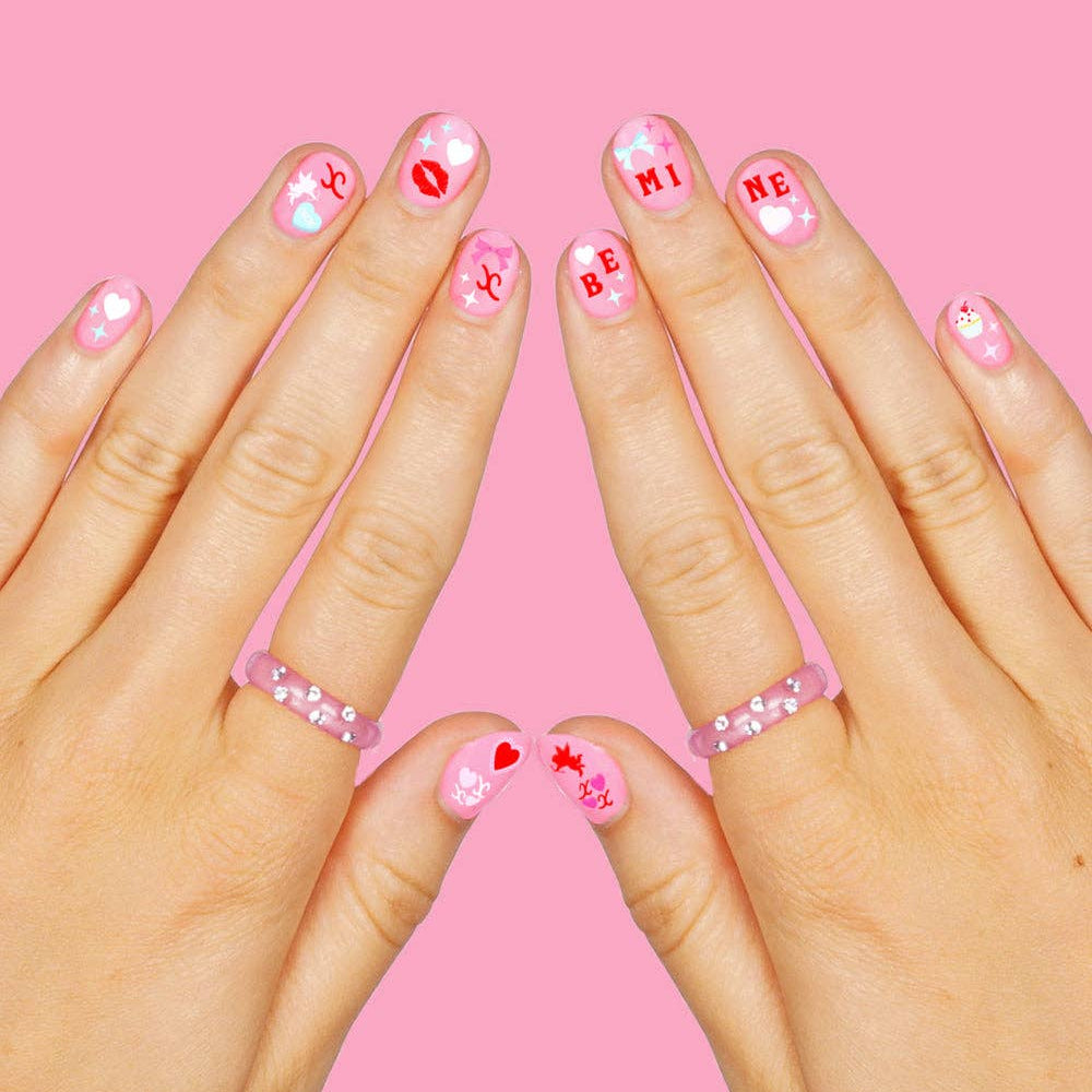 Be Mine Nail Stickers - 164 stickers xo, Fetti Be Mine Nail Stickers - 164 stickers Bonjour Fete - Party Supplies