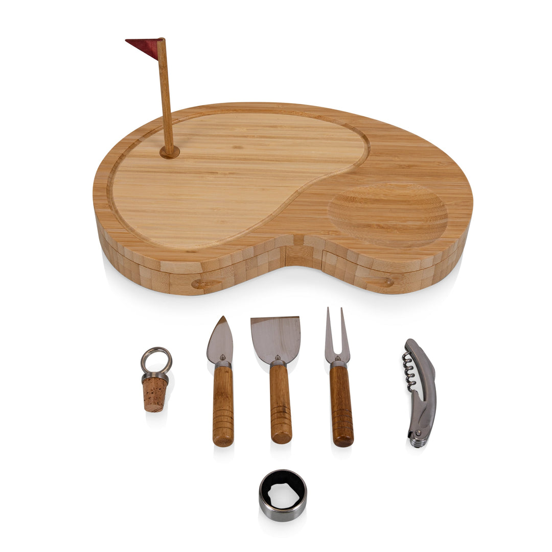 Sand Trap Golf Cheese Cutting Board & Tools Set - Bonjour Fête 