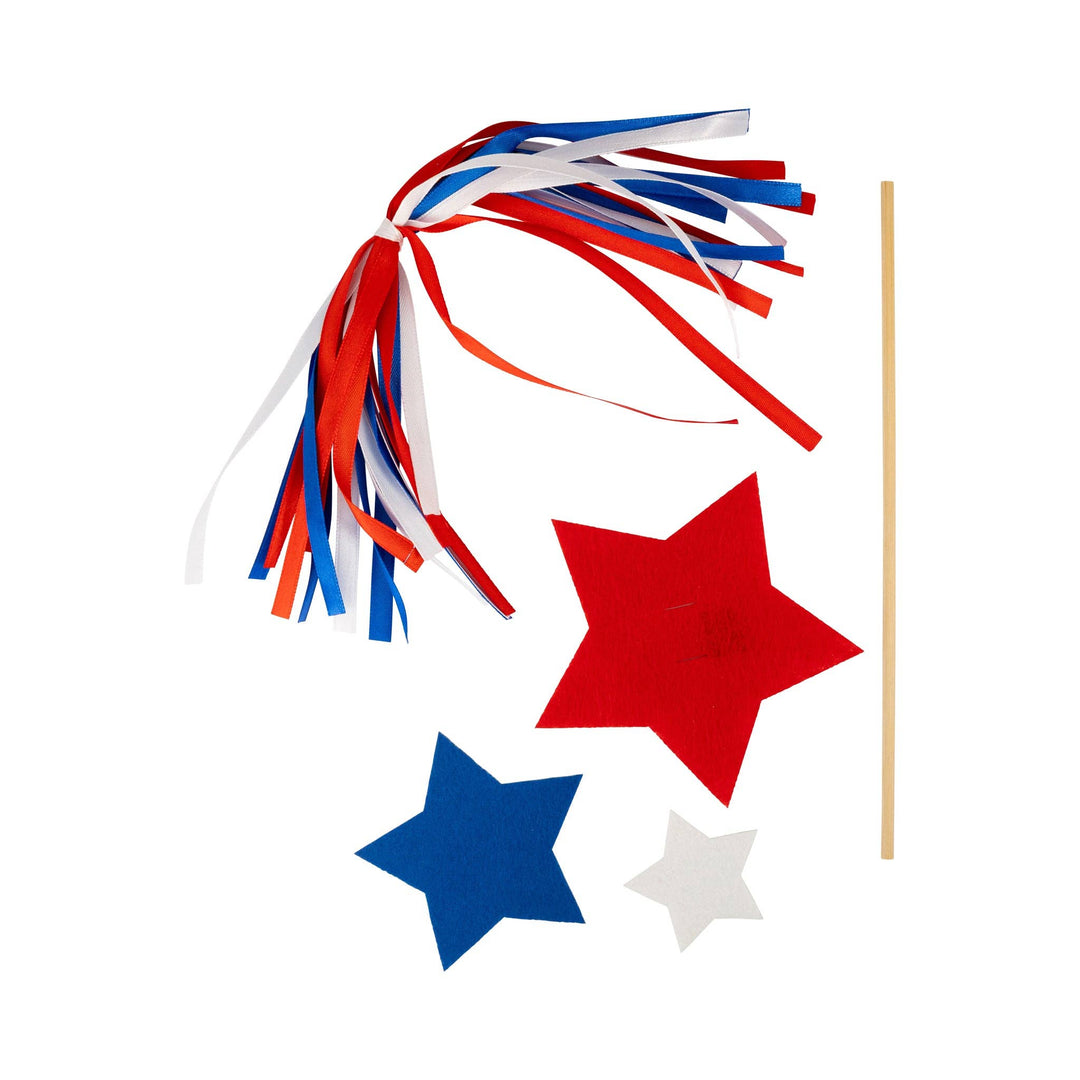 DIY PATRIOTIC WANDS My Mind’s Eye Kid's Party Favors DIY PATRIOTIC WANDS Bonjour Fete - Party Supplies