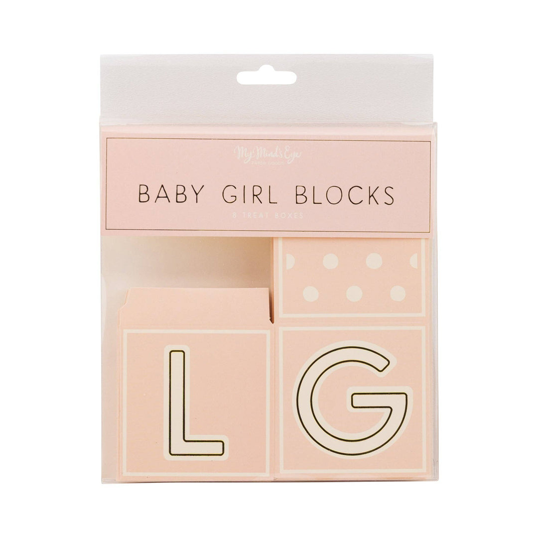 BAB1109 - Pink Block Treat Box My Mind’s Eye BAB1109 - Pink Block Treat Box Bonjour Fete - Party Supplies