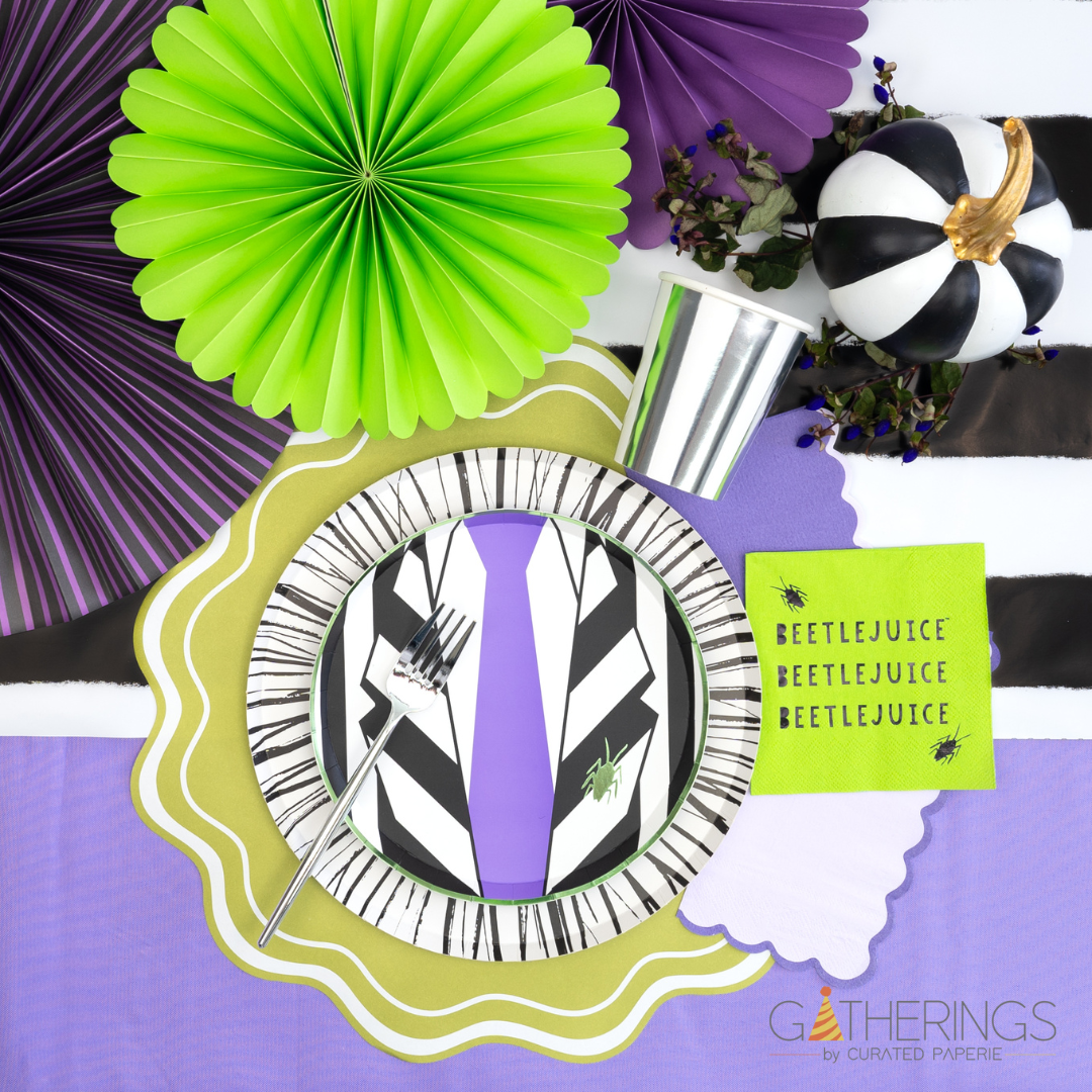 BEETLEJUICE X BONJOUR FETE SMALL NAPKINS Bonjour Fete Halloween Party Supplies Bonjour Fete - Party Supplies