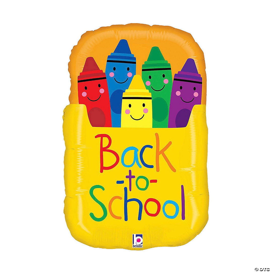 BACK-TO-SCHOOL CRAYON BOX BALLOON Fun Express Back to School BACK-TO-SCHOOL CRAYON BOX BALLOON Bonjour Fete - Party Supplies