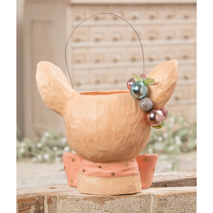 Bethany Lowe Large Pastel Fawnie Bucket Bonjour Fete Party Supplies Christmas Holiday Kitchen & Entertaining