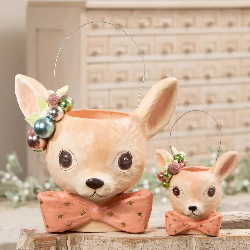 Bethany Lowe Large Pastel Fawnie Bucket Bonjour Fete Party Supplies Christmas Holiday Kitchen & Entertaining