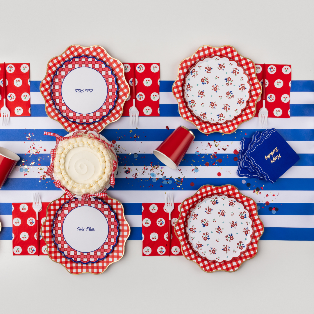 BETTY CROCKER™ X BONJOUR FETE BLUE HAPPY BIRTHDAY COCKTAIL NAPKINS Bonjour Fete Napkins BETTY CROCKER™ X BONJOUR FETE BLUE HAPPY BIRTHDAY COCKTAIL NAPKINS Bonjour Fete - Party Supplies