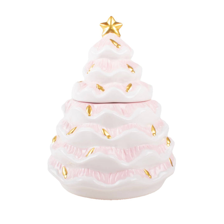 Pink Tree Cookie Jar 8 Oak Lane Bonjour Fete - Party Supplies