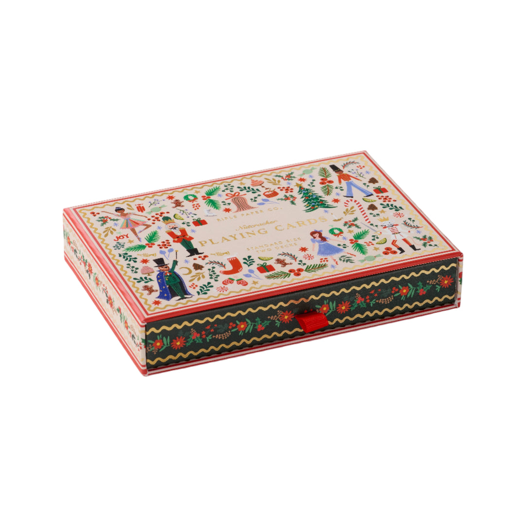 Holly Jolly Nutcracker Playing Card Set Rifle Paper Co. Holly Jolly Nutcracker Playing Card Set Bonjour Fete - Party Supplies