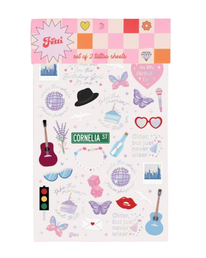 BIRTHDAY ERA UNOFFICIAL SWIFTIE TATTOOS xo, Fetti xo, Fetti Collective BIRTHDAY ERA UNOFFICIAL SWIFTIE TATTOOS Bonjour Fete - Party Supplies