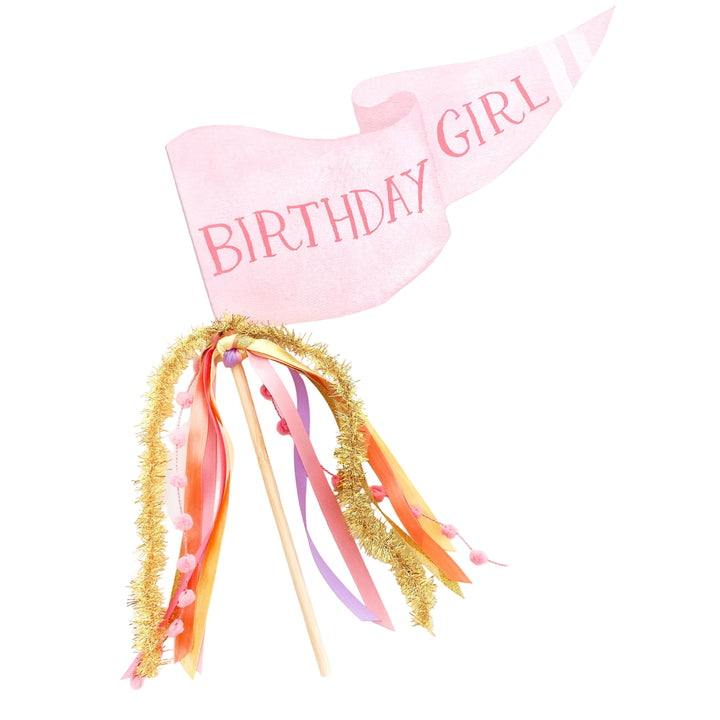 Birthday Girl Party Pennant Cami Monet Party Pennants Birthday Girl Party Pennant Bonjour Fete - Party Supplies